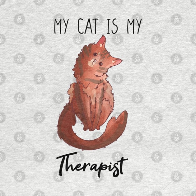 My cat is my Therapist - Somali cat Mental health gift for cat lovers by Feline Emporium